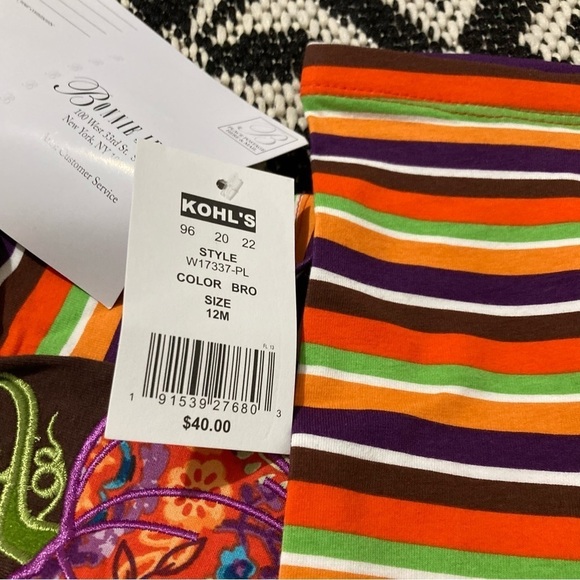 BonnieJean long sleeve legging set fall colors NWT size 12 months - Picture 3 of 6